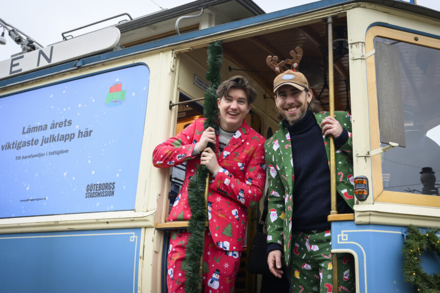 Daniel Norberg och Valter Nilsson på julklappsvagnen 2025